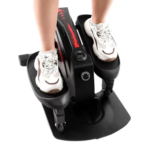 Mini Elliptical Pedal Exerciser with Adjustable Resistance, Steel Frame, and LCD Display