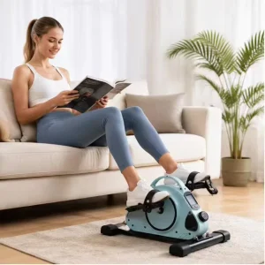 Mini Exercise Bike Pedal Exerciser Under Desk Adjustable Resistance Home Gym Equipment