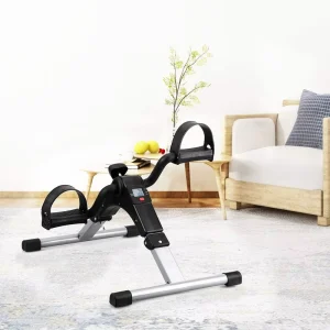 Mini Exercise Bike Under-Desk Foot Cycle and Arm and Leg Pedal Exerciser with LCD Display
