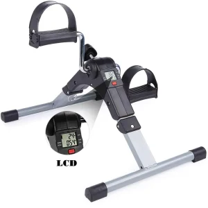 Mini Foldable Pedal Exerciser Cycle with LCD for Armchair, Office, and Home Gym Use