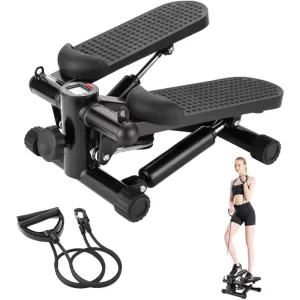 Mini Hydraulic Fitness Stepper with Resistance Band