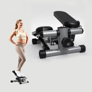 Mini Hydraulic Fitness Stepper with Resistance Band and Stair Climber