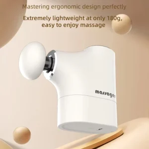 Mini Massage Gun 180g Portable Deep Tissue Percussion Massager with Multiple Heads and Quiet Motor for Fitness Recovery