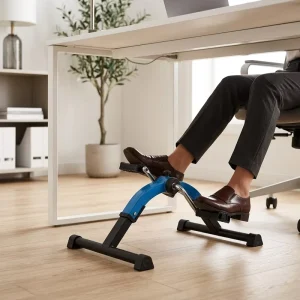 Mini Pedal Exerciser for Seniors Portable Under Desk Bike for Arm and Leg Rehabilitation with LCD Monitor