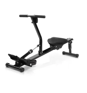 Mini Portable 12-Level Hydraulic Rowing Machine with Adjustable Resistance and Digital Monitor for Home Use
