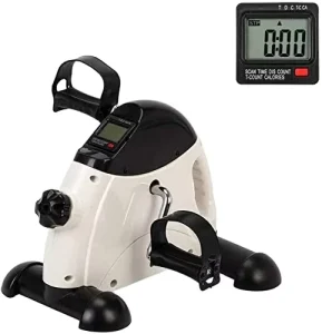 Mini Portable Exercise Bike Pedal Exerciser with LCD Screen for Arm and Leg Workout and Rehabilitation