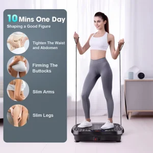 Mini Portable Steel Vertical Vibration Plate Electromagnetic Massage Machine for Home Use