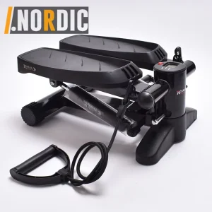 Mini Stepper Stair Climber Machine with Resistance Bands Set Built-in Monitor