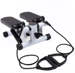 Mini Stepper with Resistance Bands and LCD Monitor, Adjustable Resistance