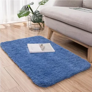Minimal-Shedding Plush Water-Resistant Bath Mat Machine-Washable Non-Slip Thick Bathroom Rug