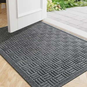 Modern Abstract Recycled PET Entrance Mat for High-Traffic Indoor and Outdoor Use