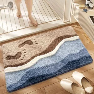 Modern Anti-Slip Washable Entrance Doormat Dirt-Absorbent Easy-Clean Household Entryway Floor Mat