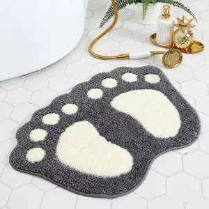 Modern Cartoon Polyester Bathroom Non-Slip Absorbent Durable Dirt-Resistant Rug and Doormat for Home Entryways