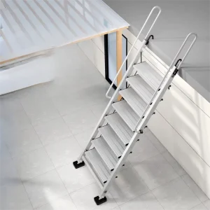 Modern Design Double Column Aluminium Alloy Insulation Ladder Stair Climber Portable Walkways with Handrail and Ladder Stools