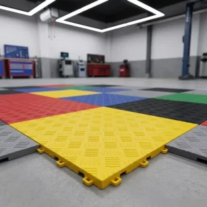 Modern Design Eco Friendly Waterproof Anti Slip Solid Interlocking PP Garage Floor Tiles Click Indoor Decking Wear Resistant