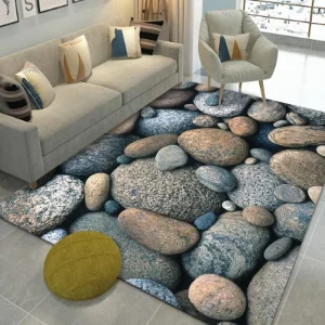 Modern Luxury Fashion Style Full Woven Cut-Pile Carpet Washable Floor Mat for Hotel Bedroom Living Room Home or Prayer