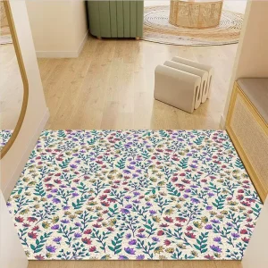 Modern Machine-Made Floor Mat Set PVC Loop Pile Carpet