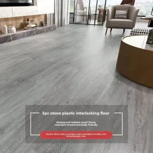 Modern Minimalist SPC Stone plastic Flooring PVC Click lock Waterproof Non slip Eco friendly Flame retardant Flooring