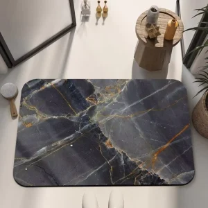 Modern Non-Slip Diatom Mud Soft Printed Water-Absorbent Rubber Bath Mat for Home and Hotel Use