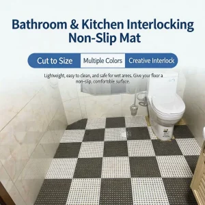 Modern PVC Anti-Slip Bathroom Floor Mat, Toilet and Shower Use, Massage, Splicing Design