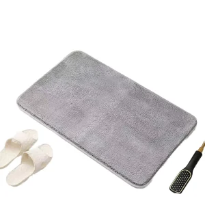 Modern Polyester Medium-Thickness Bathroom Door Mat Non-Slip Absorbent Solid Color Foot Mat