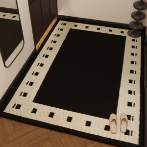 Modern Polyester Non Slip Door Mats Rugs Rubber Backing Washable Cushioned Entrance Rug Safe Outdoor Indoor Floor Mat