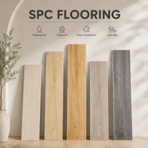 Modern Style Commercial Grade SPC Flooring Waterproof Wear Resistant Eco Friendly Fireproof Non Slip Stable Click Lock for Apartments