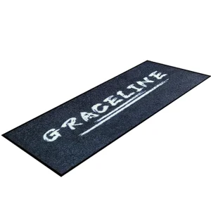 Modern Washable Cushioned Custom-Size Printed Outdoor Mat with Non-Slip Rubber-Backed Nylon Surface