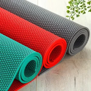 Modern Washable Waterproof Anti-Slip PVC Thin Machine Made Plain Pattern Floor Mats & Carpet