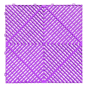 Modular Garage Floor Tiles Interlocking PP Plastic Mats for Car Wash Warehouse and Showroom Vented Design