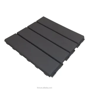 Modular Weather-Resistant Outdoor Plastic Patio Flooring Tile 20mm Anti-Slip