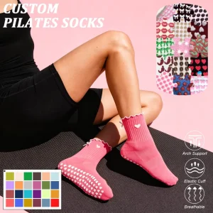 Moisture Wicking Cotton Design Anti Slip Grip Socks Women Ballet Athletic Pilates Socks Yoga Custom Socks