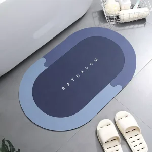 Mold-Resistant Super-Absorbent Non-Slip Diatomaceous Earth Bathroom Mat