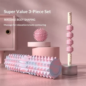 Moon-Shaped Solid Foam Yoga Massage Stick for Leg Relaxation