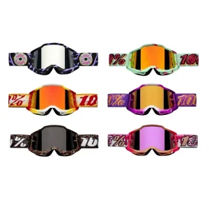 Motocross Goggles Full-frame TPU Donut-Style Outdoor Cycling Skiing MX Wind and Sand-proof Interchangeable