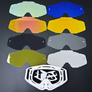 Motorcycle Goggles Replaceable Lenses Quick Replacement Windproof Dustproof Lightweight Cycling Sports Multiple Colors