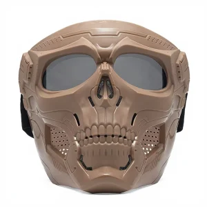 Motorcycle Skull Windproof Full Frame ABS Goggles Interchangeable Lenses Headband Compatible Riding Skiing Off Road