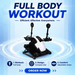 Motorized Electric Under-Desk Foot Pedal Exerciser for Rehabilitation and Disabled Users