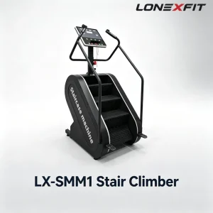 Motorized Stair Climber Machine with Large Square Screen for Cardio and Glute Training