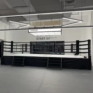 Muay Thai MMA Platform Boxing Ring with Canvas Cover, Ropes, Corner Pads, and Mats