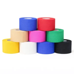 Multi-Color Breathable Cotton Athletic Tape with Hot Melt Zinc Oxide Adhesive 2.5cm x 10m for BJJ Boxing Climbing