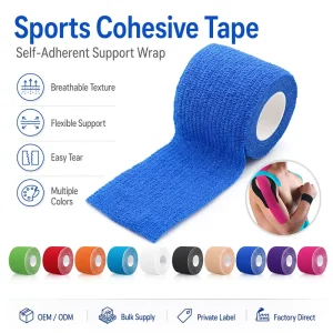 Multi Color Breathable Latex Free Kinesiology Tape Uncut Roll Elastic Sports Muscle Athletic Training Waterproof Protection