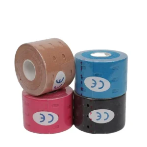 Multi-Color Perforated Uncut Muscle Sports Tape Roll, Pink Kinesiology Tape