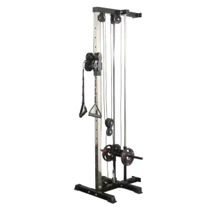 Multi-Function Gym Station for Home Use with Adjustable Pulley System