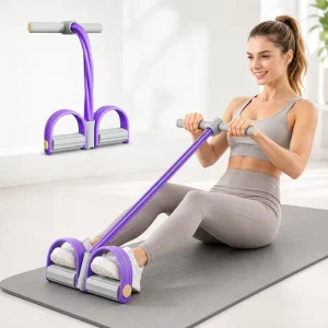Multi Function Pedal Resistance Band with Handle for Gym Workout