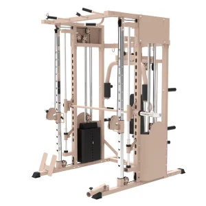 Multi-Function Smith Machine Cable Crossover All-in-One Home Gym System Commercial Grade Steel Power Cage Squat Rack 800kg