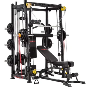 Multi-Function Smith Machine Commercial Squat Rack Power Cage Gym Station