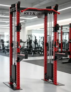 Multi-Function Smith Machine with Stainless Steel Construction, 75kg Weight Stack, and Triceps Station