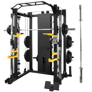 Multi Function Station Gym Machine for Indoor Use Comprehensive Steel Smith Chest Back Arms Workout Strength Training Exercise