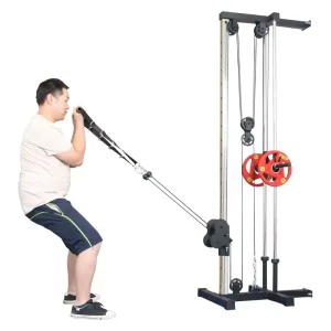 Multi-Function Wall Mount Cable Station with Adjustable Pulley System